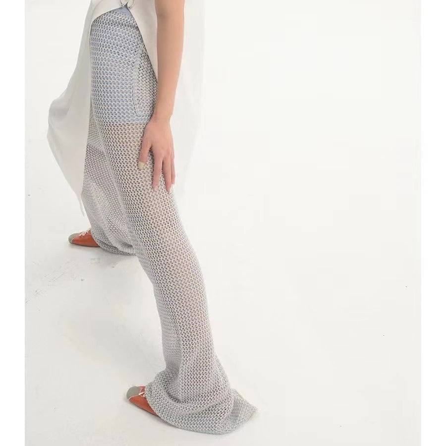 LIMISEVEN · Blue Lightweight Knit Trousers