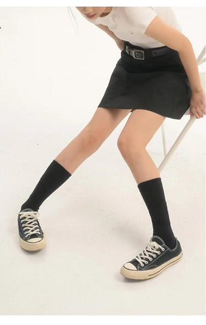 LIMISEVEN · Black Flocked Logo Socks