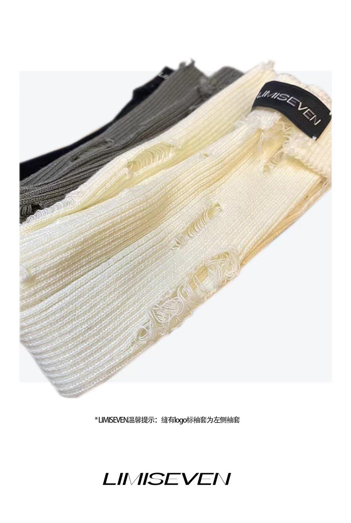 LIMISEVEN · Distressed Knit Convertible Arm Warmers