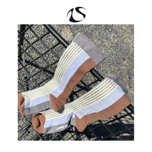 LIMISEVEN · Minimalist Striped Mid-Calf Socks