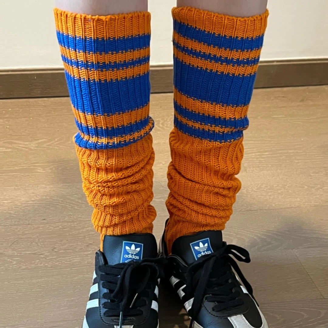 LIMISEVEN · Vintage Striped Knit Slouch Leg Warmers