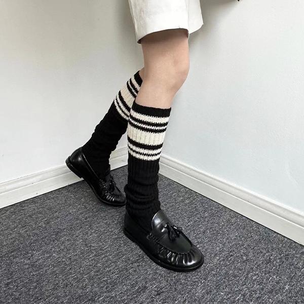 LIMISEVEN · Vintage Striped Knit Slouch Leg Warmers