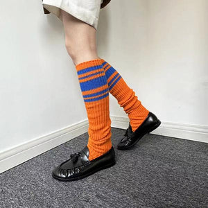 LIMISEVEN · Vintage Striped Knit Slouch Leg Warmers