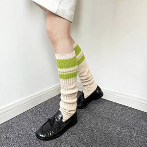 LIMISEVEN · Vintage Striped Knit Slouch Leg Warmers