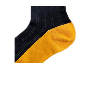 LIMISEVEN · Contrast Patchwork Mid-Calf Socks