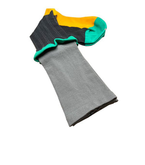 LIMISEVEN · Contrast Patchwork Mid-Calf Socks