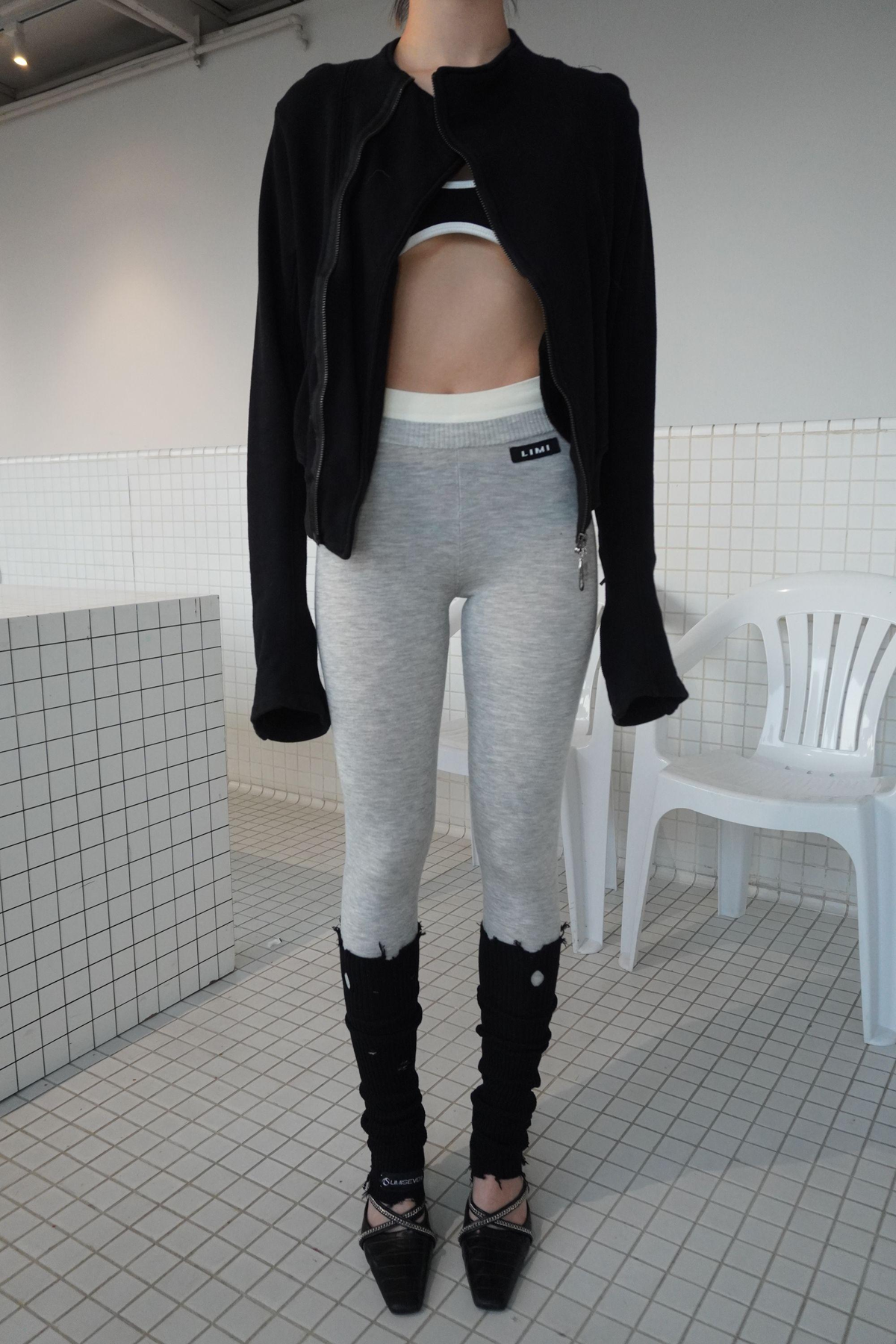 LIMISEVEN · Color-Block Low-Rise Knit Leggings