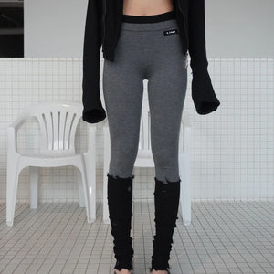 LIMISEVEN · Color-Block Low-Rise Knit Leggings