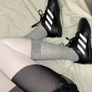 LIMISEVEN · Everyday Solid-Color Ribbed Mid-Calf Socks