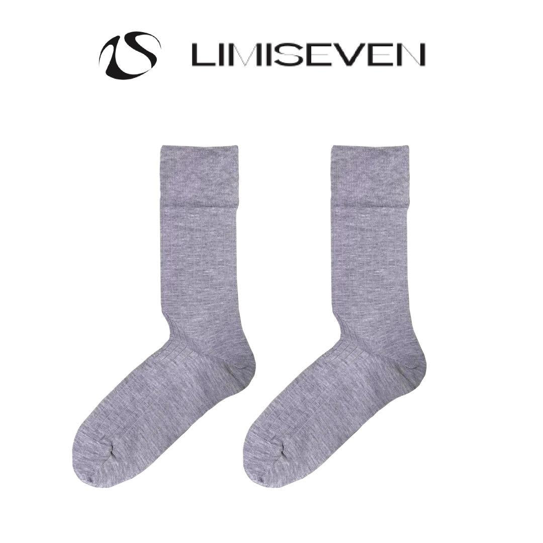 LIMISEVEN · Everyday Solid-Color Ribbed Mid-Calf Socks