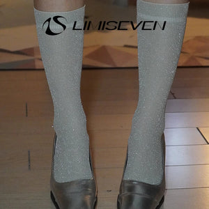 LIMISEVEN · Girls' Generation Vintage Shimmer Knee-High Socks