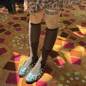 LIMISEVEN · Double-Cuff Knee-High Slouch Socks