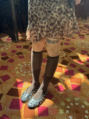 LIMISEVEN · Double-Cuff Knee-High Slouch Socks