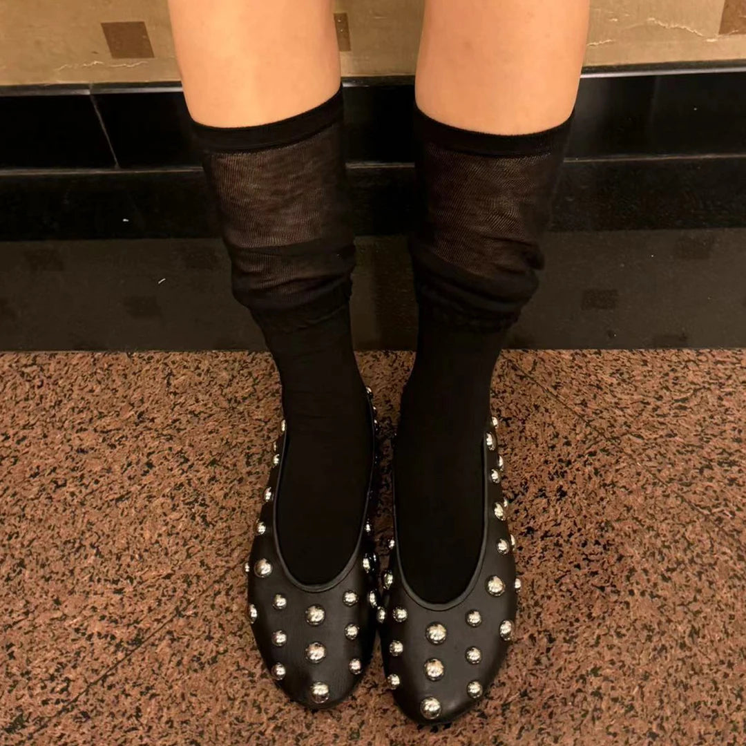 LIMISEVEN · Double-Cuff Knee-High Slouch Socks