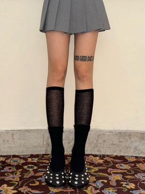 LIMISEVEN · Double-Cuff Knee-High Slouch Socks
