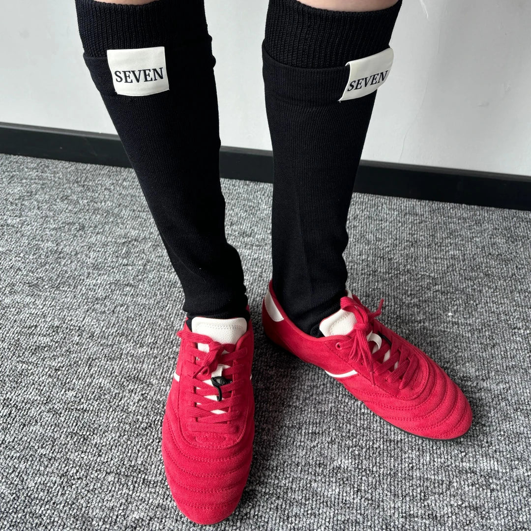 LIMISEVEN · Logo Double-Layer Stirrup Leg Warmers