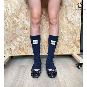 LIMISEVEN · Logo Double-Layer Stirrup Leg Warmers