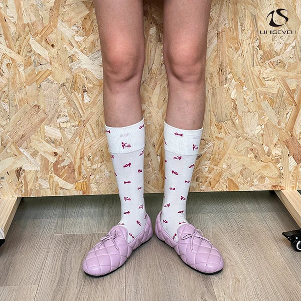 LIMISEVEN · High-Heel Graffiti Mid-Calf Socks