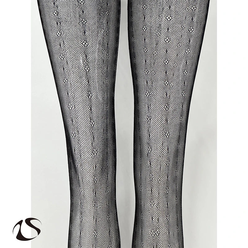 LIMISEVEN · Fine Mesh Vintage Openwork Lace Tights