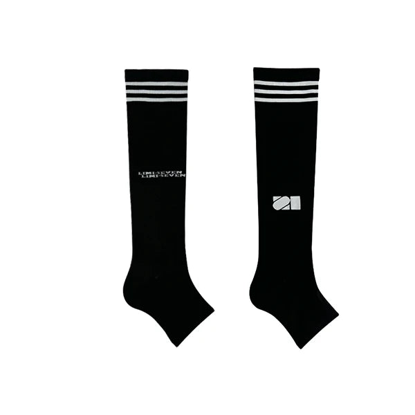 LIMISEVEN · Vintage Solid-Color Stripe-Trim Leg Warmers