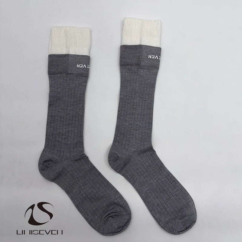 LIMISEVEN · 3D Letter Double-Layer Knee-High Socks