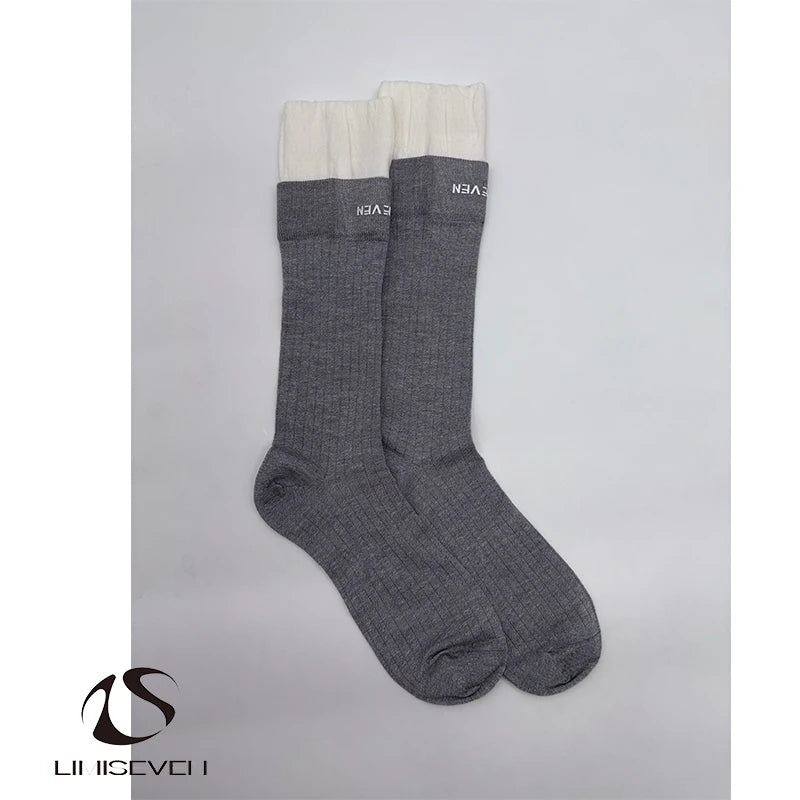LIMISEVEN · 3D Letter Double-Layer Knee-High Socks