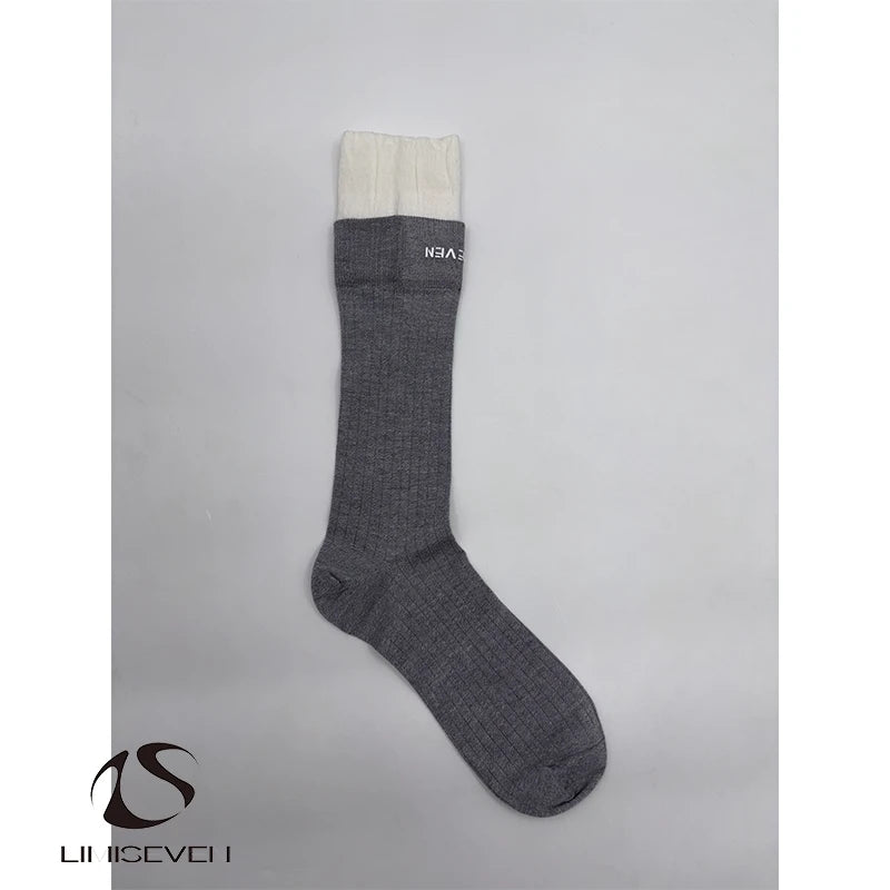 LIMISEVEN · 3D Letter Double-Layer Knee-High Socks