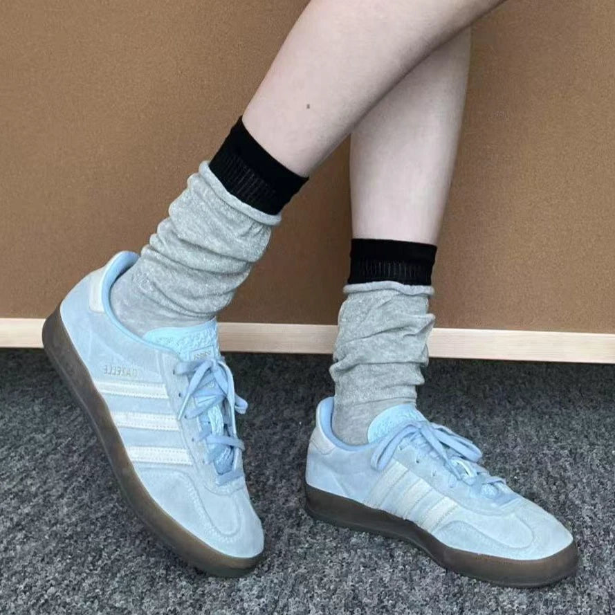 LIMISEVEN · Solid-Color Ribbed Socks with Layered Cuffs