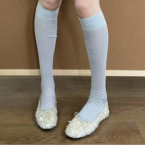 LIMISEVEN · Shimmer Knee-High Slouch Socks