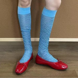 LIMISEVEN · Shimmer Knee-High Slouch Socks