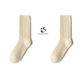 LIMISEVEN · Vintage Diamond Pattern Mid-Calf Socks