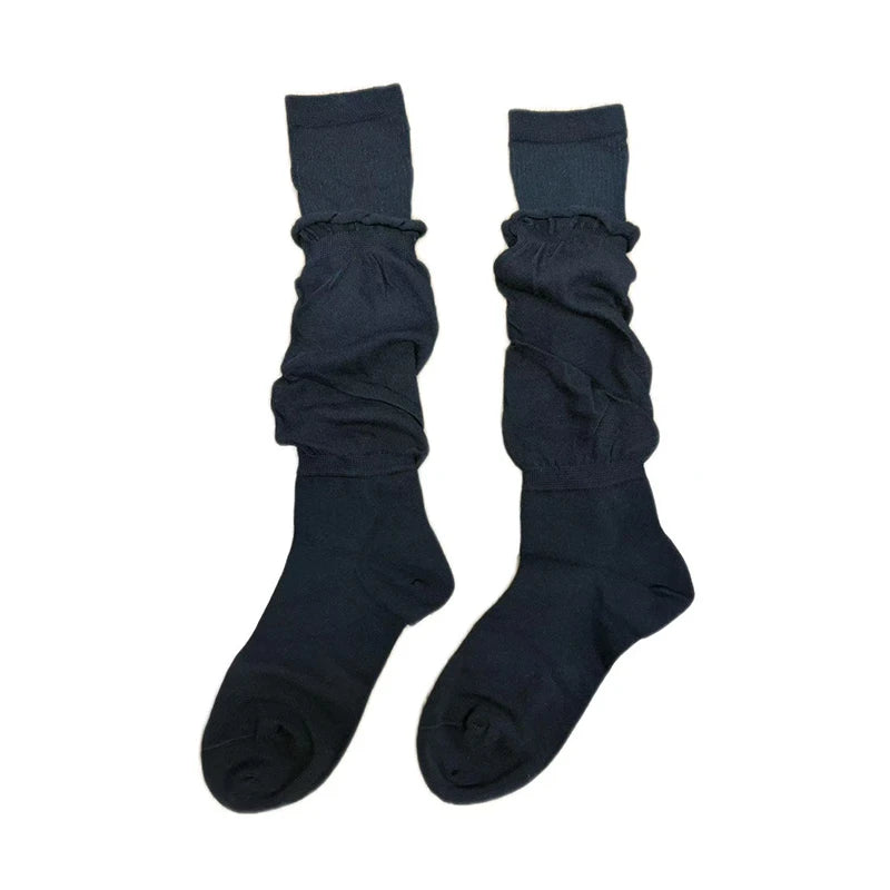 LIMISEVEN · Solid-Color Mid-Calf Slouch Socks