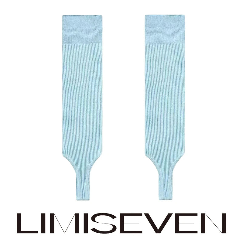 LIMISEVEN · Solid-Color Knit Stirrup Leg Warmers