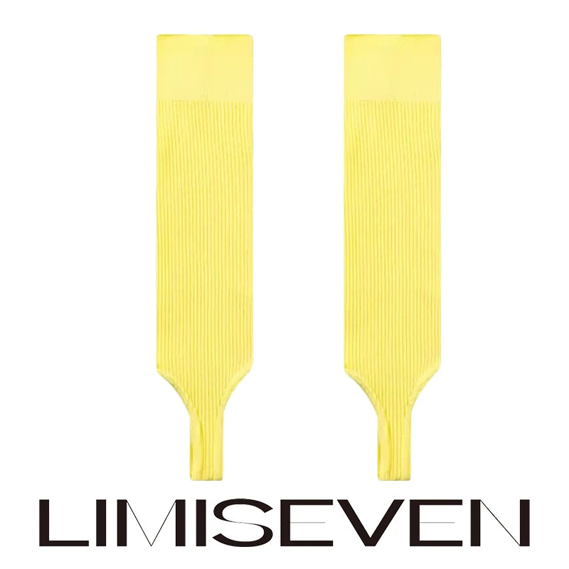 LIMISEVEN · Solid-Color Knit Stirrup Leg Warmers