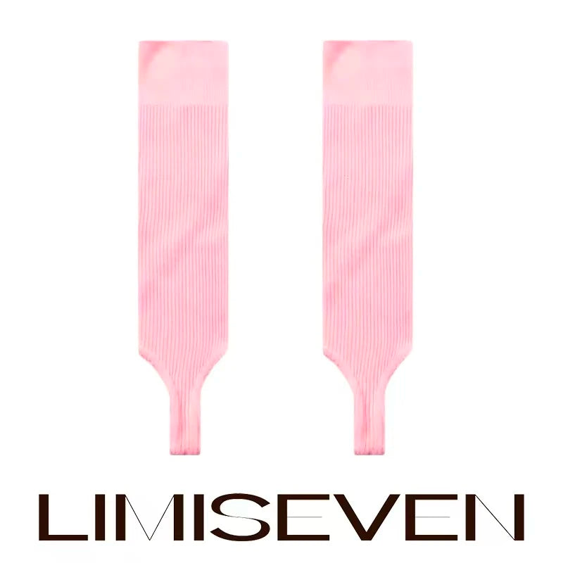 LIMISEVEN · Solid-Color Knit Stirrup Leg Warmers