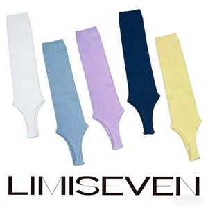LIMISEVEN · Solid-Color Knit Stirrup Leg Warmers