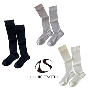 LIMISEVEN · Lightweight Solid-Color Calf Slouch Socks