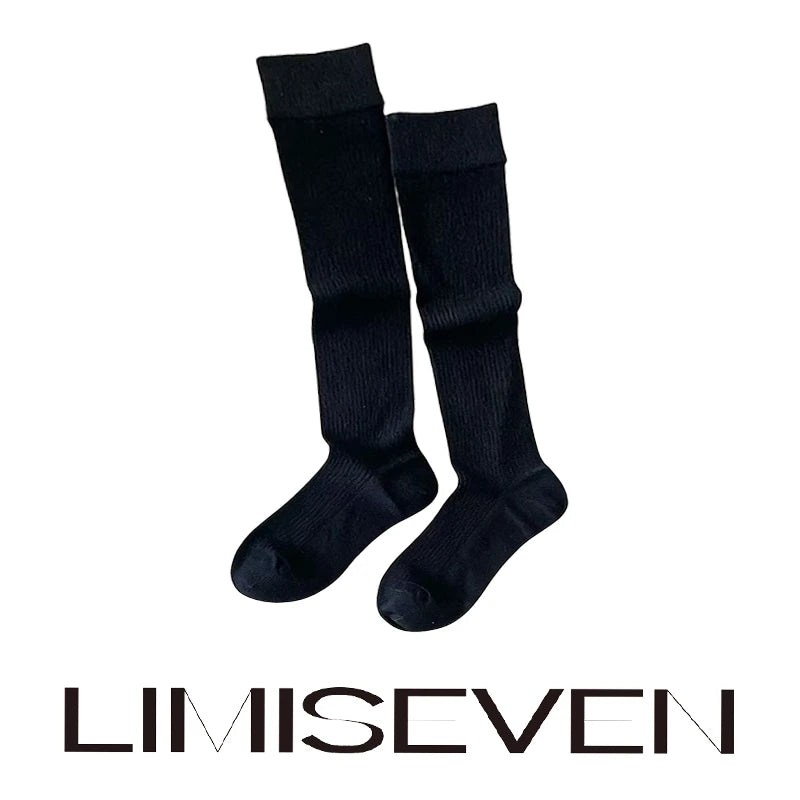 LIMISEVEN · Lightweight Solid-Color Calf Slouch Socks