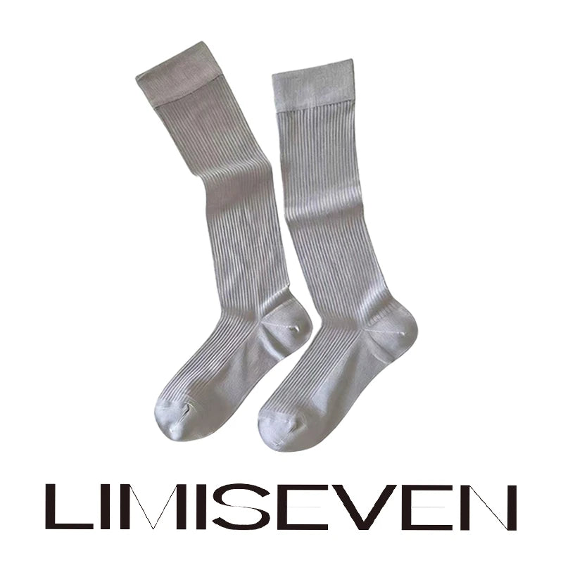 LIMISEVEN · Lightweight Solid-Color Calf Slouch Socks