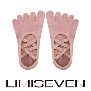 LIMISEVEN · Double Cross-Strap Non-Slip Five-Toe Socks