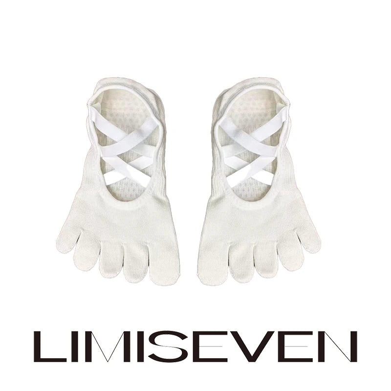 LIMISEVEN · Double Cross-Strap Non-Slip Five-Toe Socks