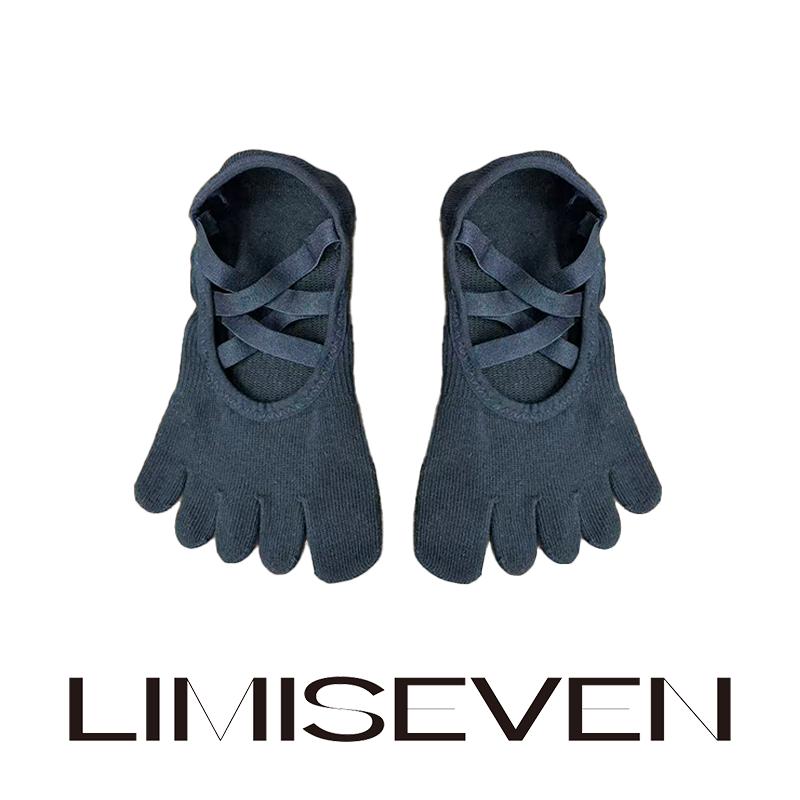 LIMISEVEN · Double Cross-Strap Non-Slip Five-Toe Socks