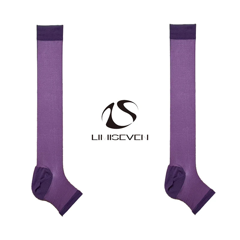 LIMISEVEN · Lightweight Color-Block Compression Slouch Socks