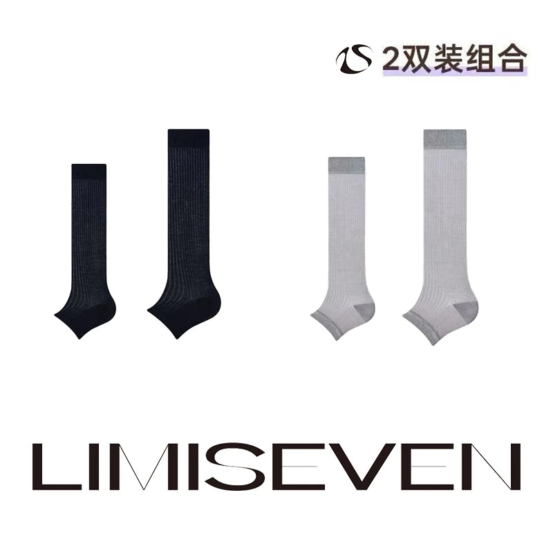 LIMISEVEN · Cooling Ribbed Mulberry Silk Stirrup Leg Warmers