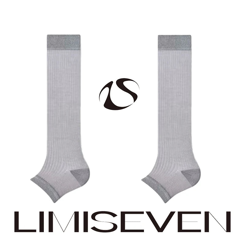LIMISEVEN · Cooling Ribbed Mulberry Silk Stirrup Leg Warmers