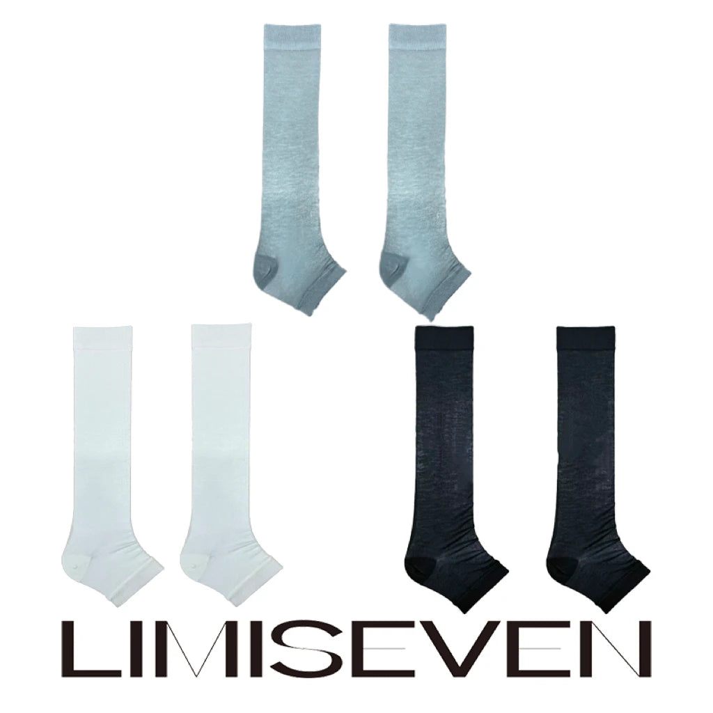 LIMISEVEN · Sheer Solid-Color Half-Foot Slouch Socks