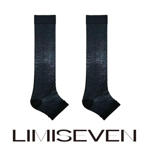 LIMISEVEN · Sheer Solid-Color Half-Foot Slouch Socks