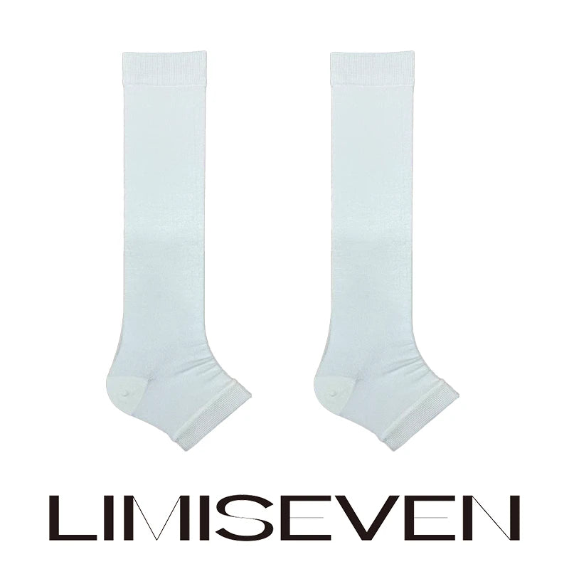 LIMISEVEN · Sheer Solid-Color Half-Foot Slouch Socks
