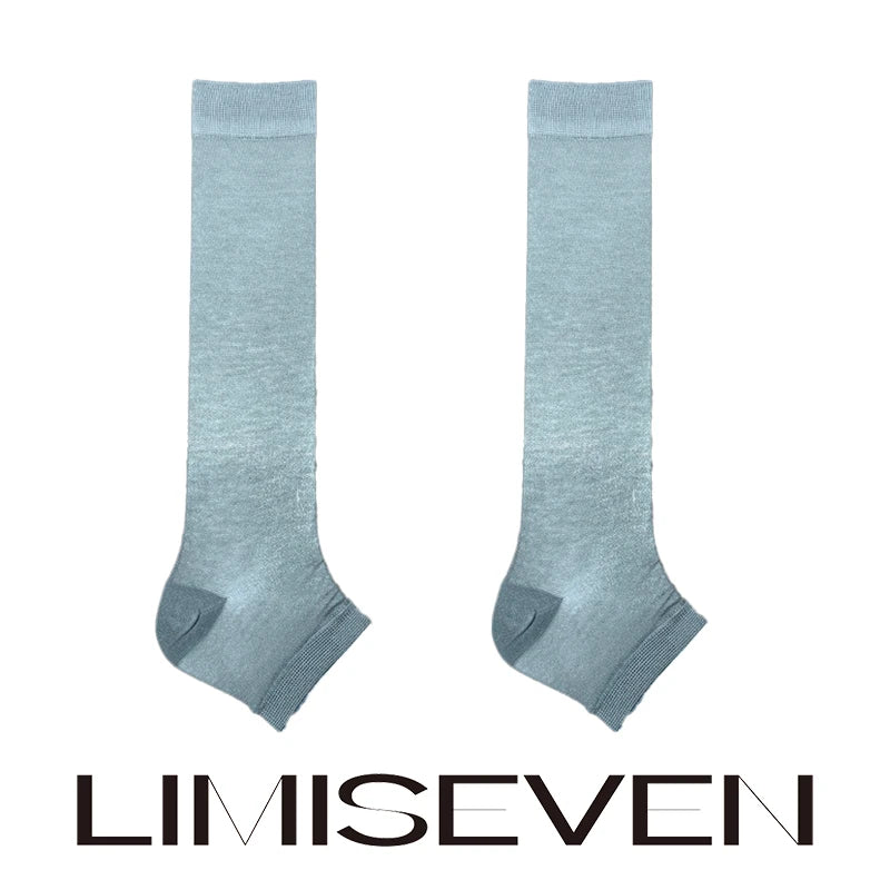 LIMISEVEN · Sheer Solid-Color Half-Foot Slouch Socks