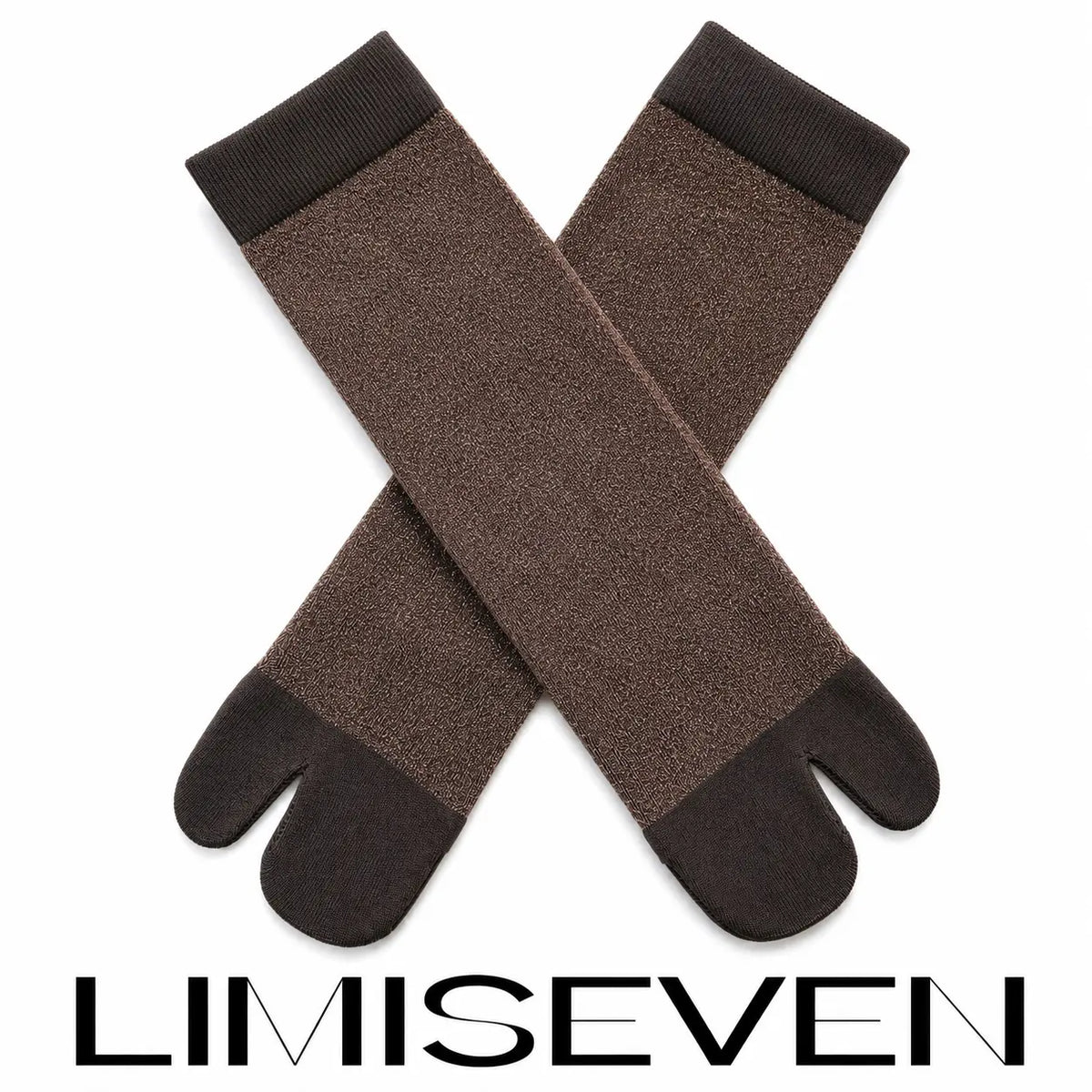 LIMISEVEN · Metallic Patchwork Shimmer Split-Toe Socks